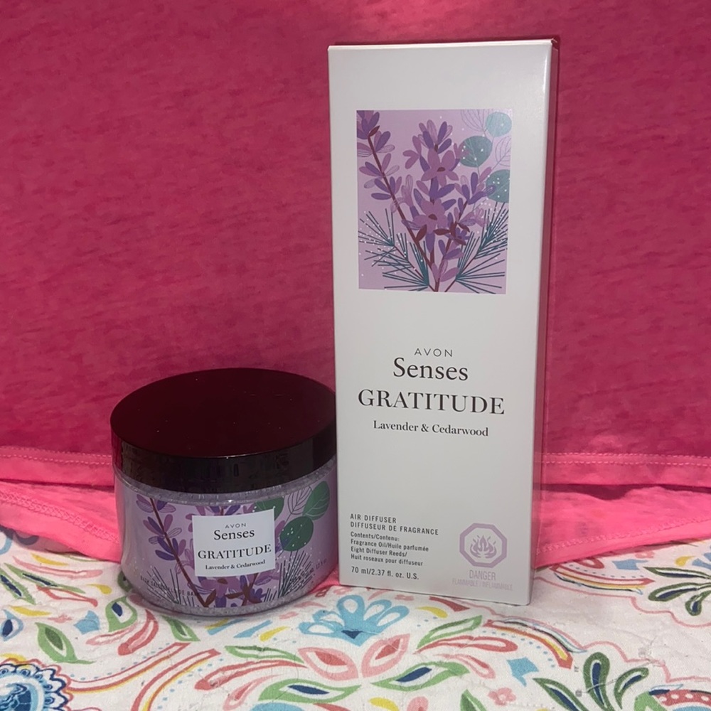 Avon Senses Gratitude Lavender & Cedarwood set
